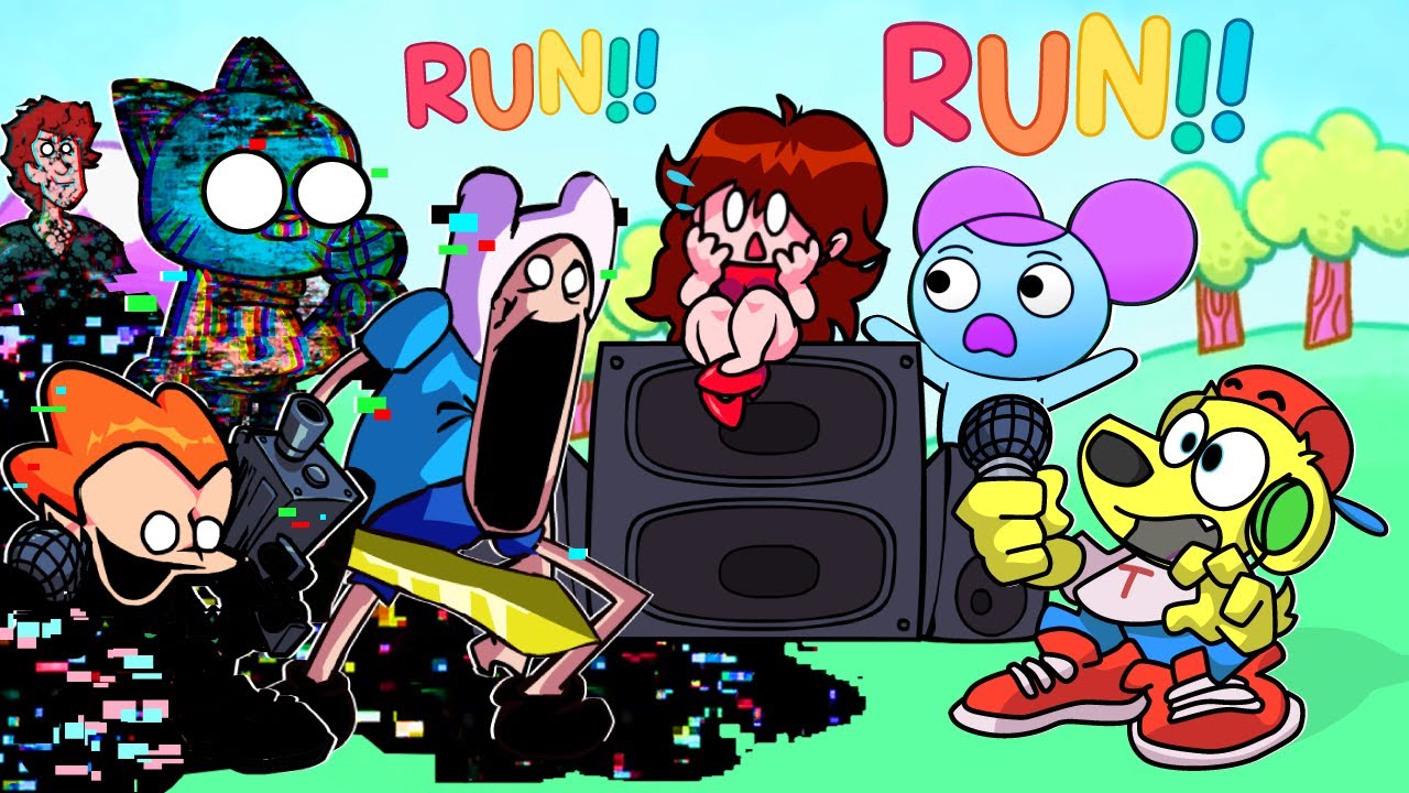 Friday Night Funkin vs APRENDER CON PIBBY (Finn, Gumball, Shaggy, Pico) FNF Mods 105