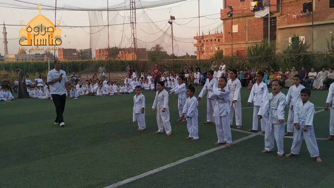 الاختبار الخاص بالحزام الابيض بأكاديمية كاراتيه مركز شباب صراوة (صبيان وبنات) السبت 2019/8/24