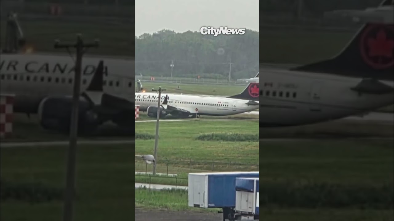 Самолет Air Canada выкатился за пределы взлетно-посадочной полосы при посадке в Монреале