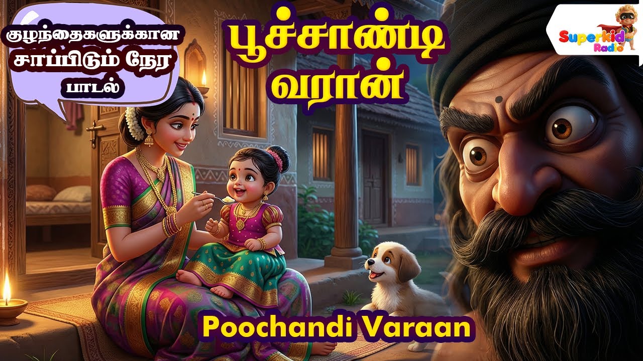 🍚👶 Poochandi Varaan | Amma Paattu | Baby Eating Song Tamil | Mother Feeding Baby 💖 