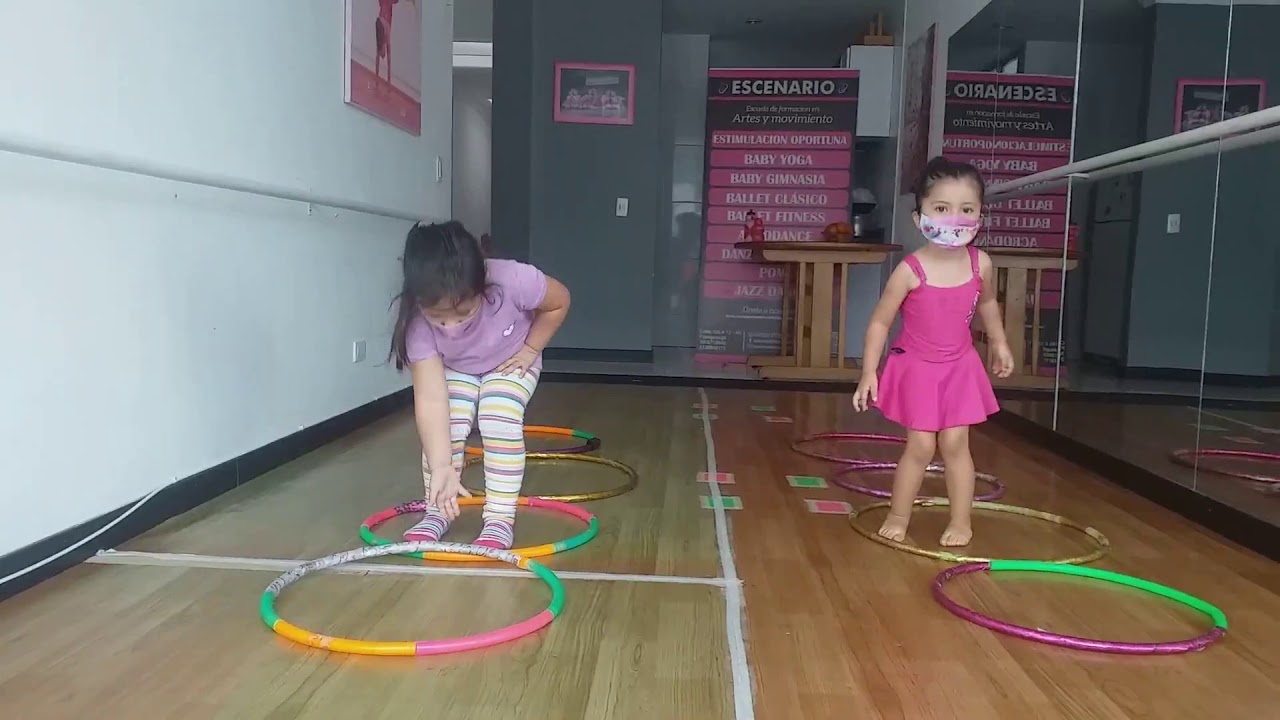 Ejercicio con aros, Clase de baby ballet