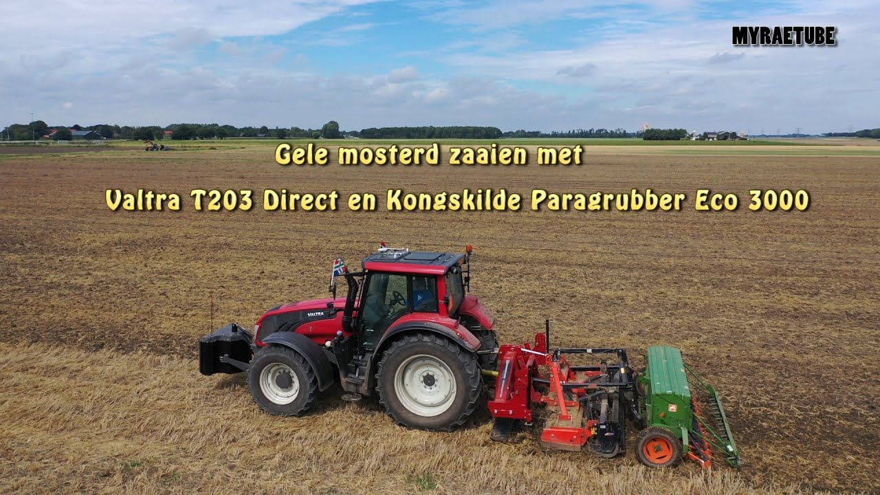 Valtra T203 Direct en Kongskilde Paragrubber Eco 3000