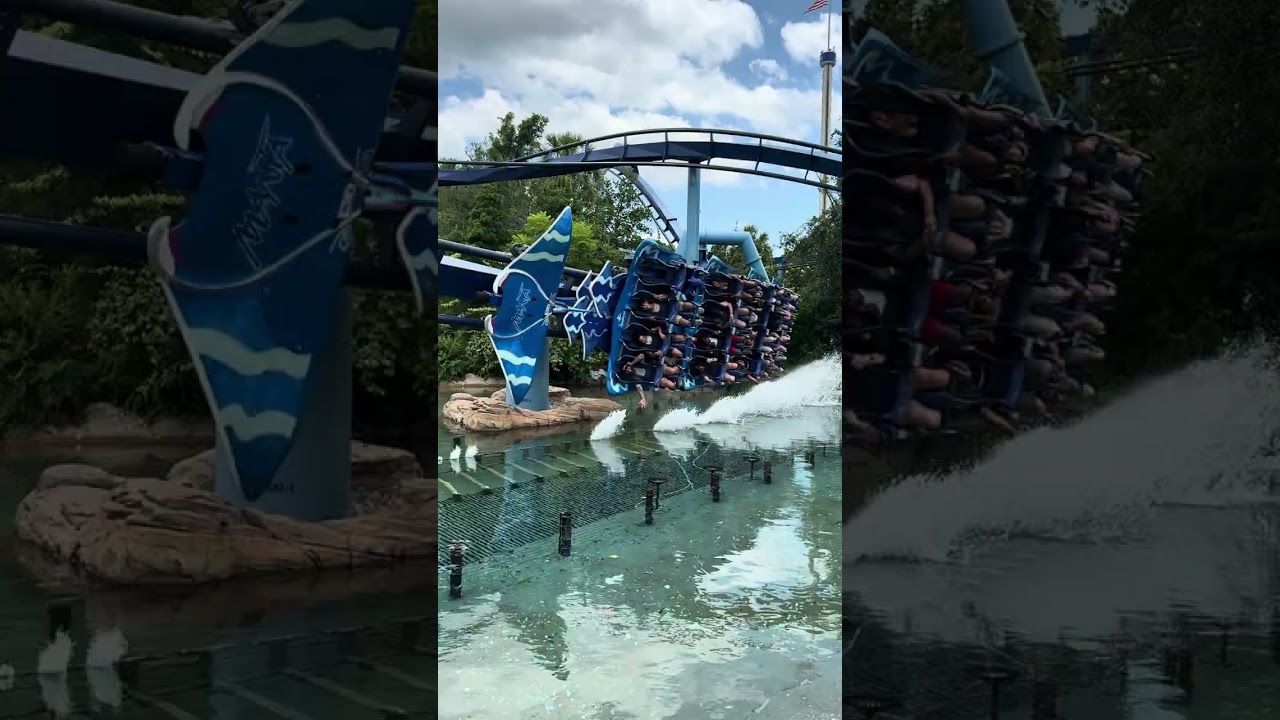 seaworld orlando manta roller coaster Slow Motion 2025