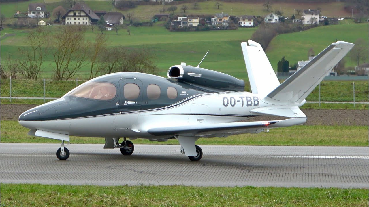 Cirrus SF50 Vision Jet G2 OO-TBB Take-Off in Bern!