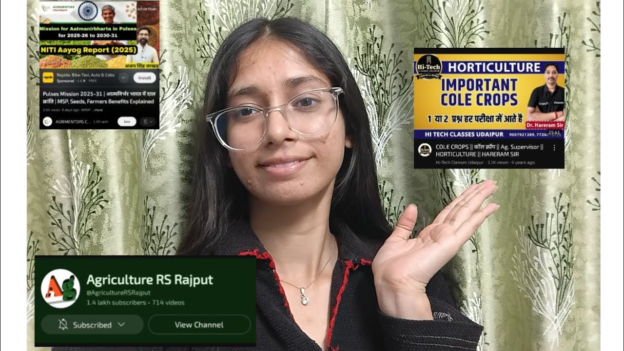 YouTube channels for Jrf Horticulture Preparation🫛🍅🍎