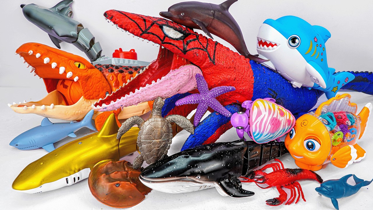 [🦈toy asmr🦈] Mosasaurus & Whale & Dolphin & Sea Animal Toys Collection | Satisfying With Unboxing