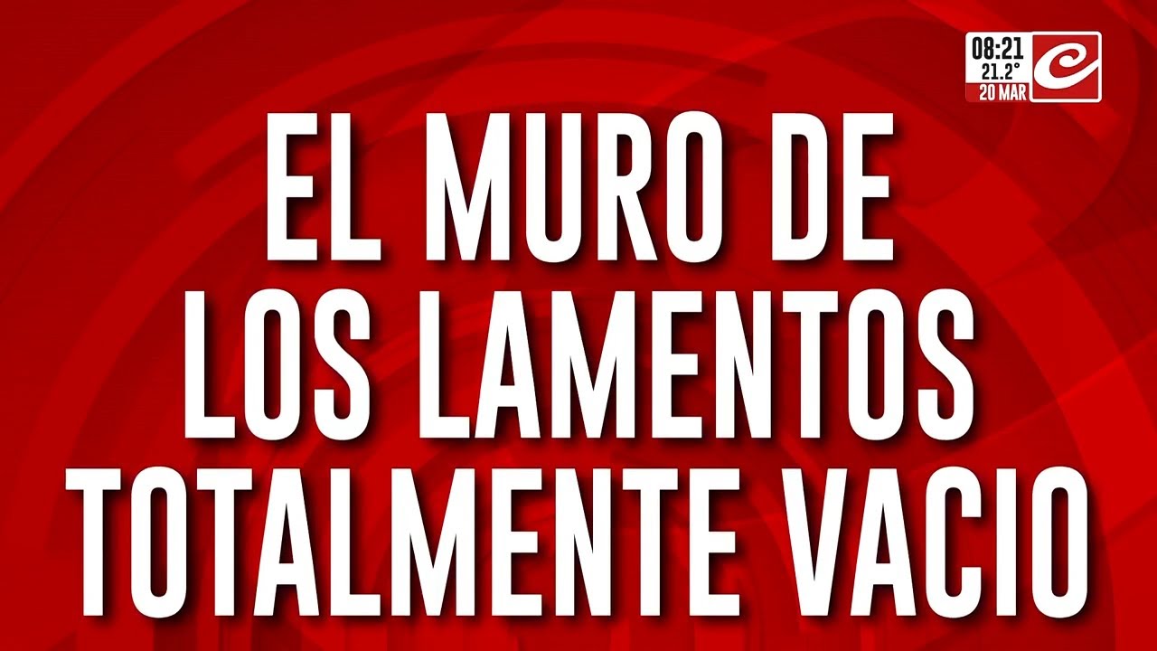 Desolación total en Medio Oriente: el Muro de los Lamentos está completamente vacío