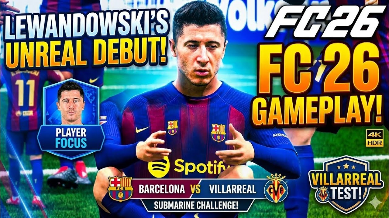 FC 26 - Barcelona vs Villarreal - La Liga 2025/26 Full Match | PS5™[4K60]