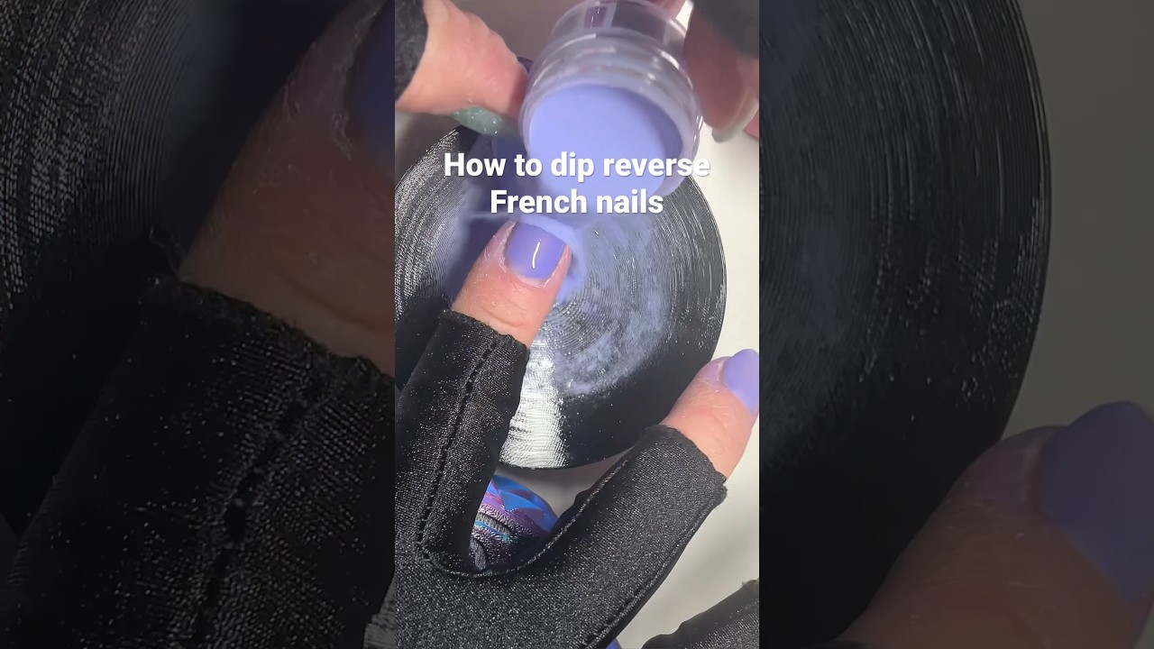 HOW TO: DIP NAILS WITH REVERSE FRENCH #nails #nailtutorial #dippowder #shorts