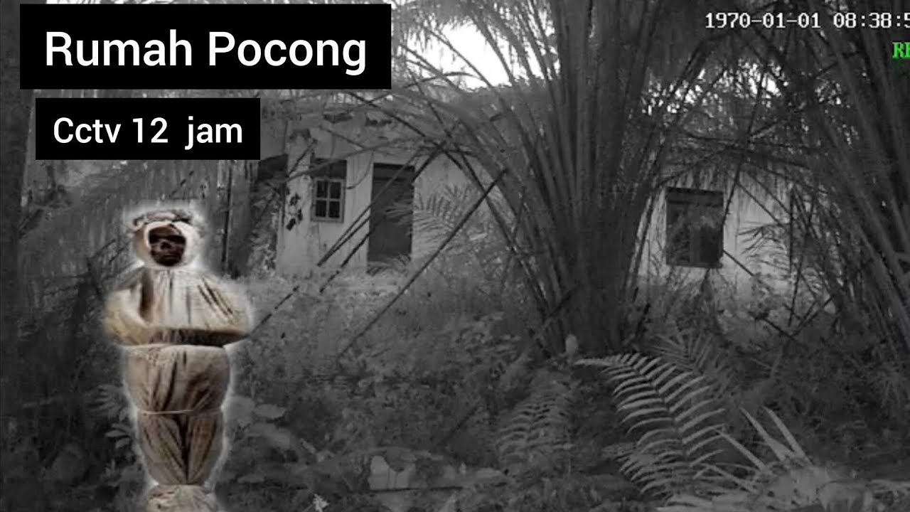 Eksperimen cctv 12 jam belakang rumah ada pocong || cctv horor