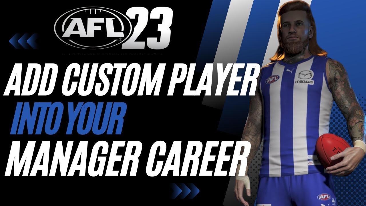 AFL23 / How to add a custom player to Manager Mode