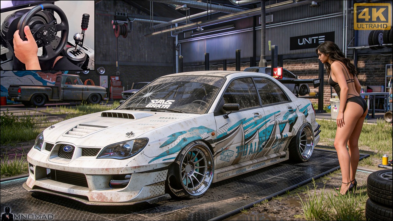 Rebuilding SUBARU WRX STI | Need for Speed Heat | Gameplay using Thrustmaster T300RS Steering Wheel