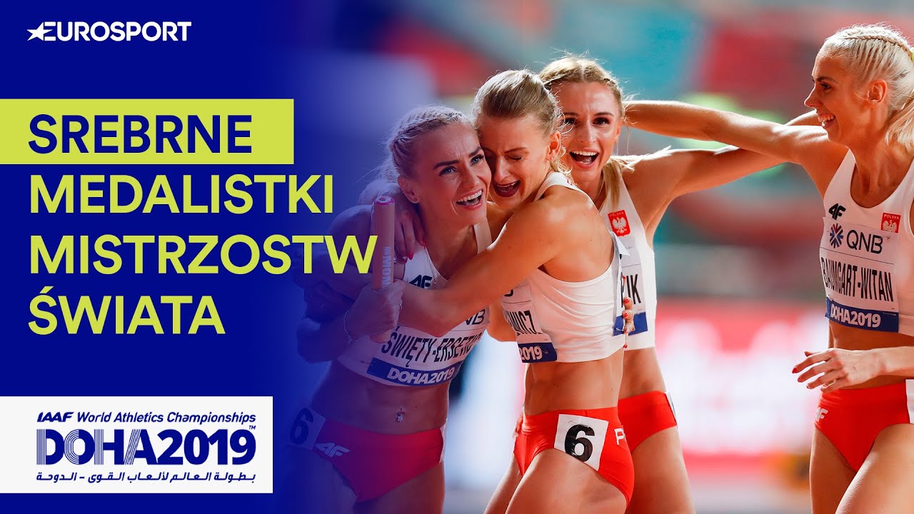 Srebrna sztafeta - medalistki mistrzostw świata w Dosze przed kamerą Eurosportu