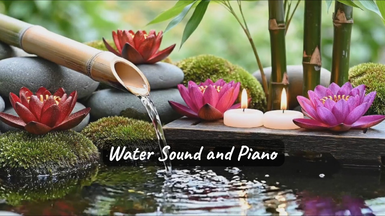 Water Sounds & Piano Calming Piano with Flowing Water – Relax, Focus, and Let Go