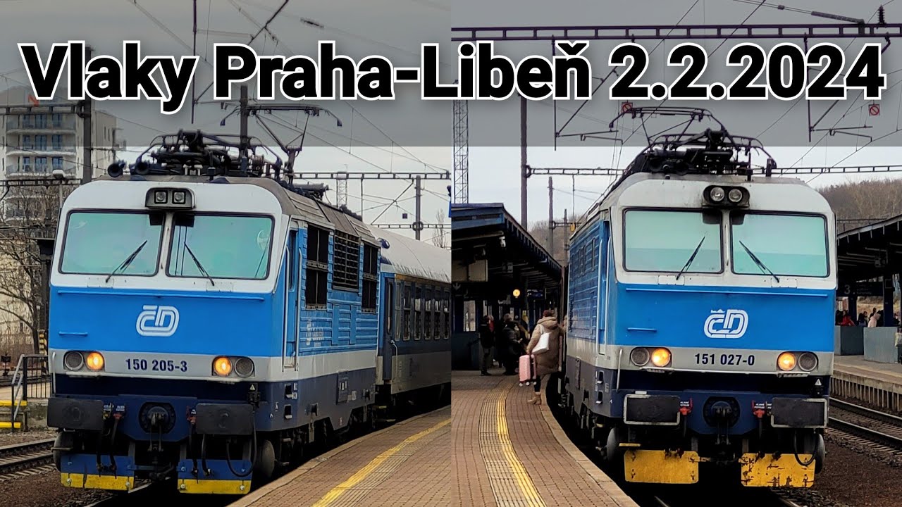 Vlaky Praha-Libeň 2.2.2024