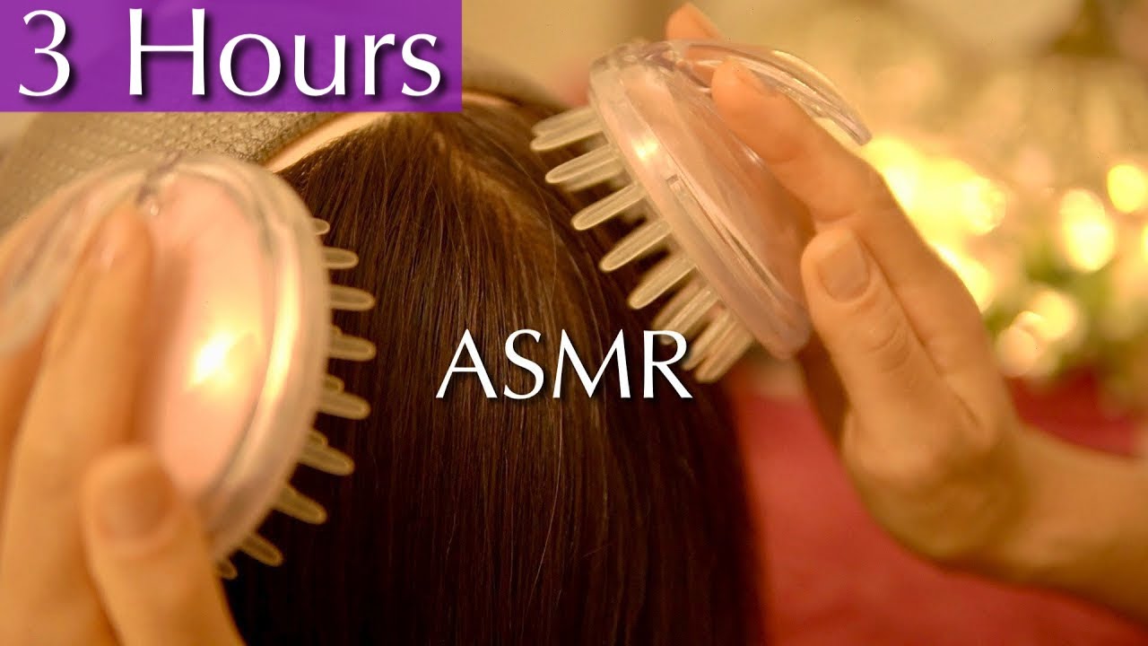 ASMR Autumn Night Pampering🌙 🍂 3 Hours of Relaxing ASMR Head Massage & Hair Brushing | No Talking