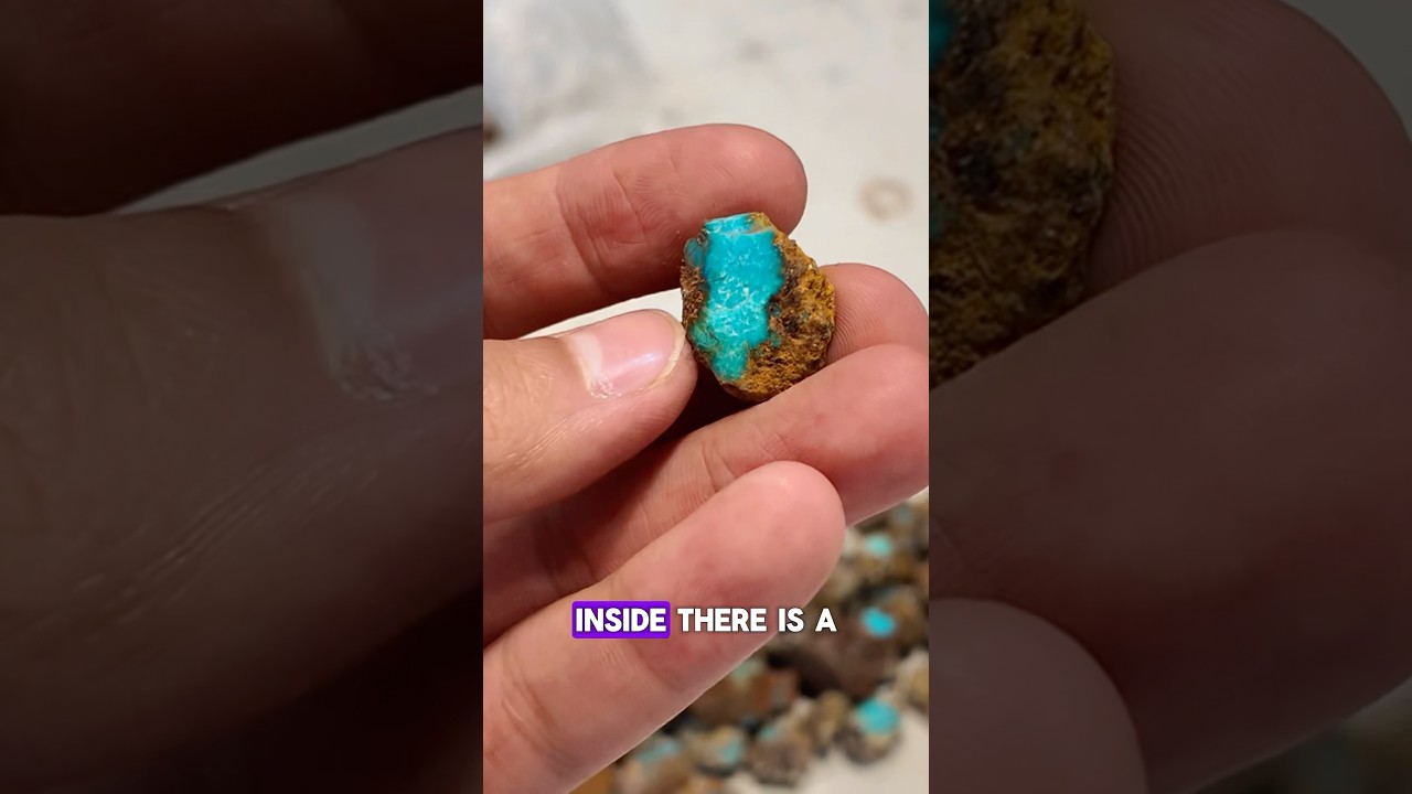 The rarest type of raw turquoise