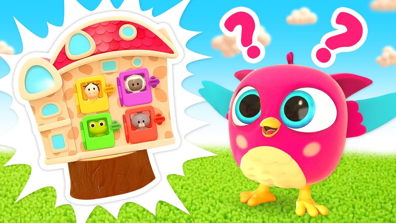 Casa degli animali giocattolo. Cartoni animati in italiano. Giochi per i bambini piccoli con Gufetto