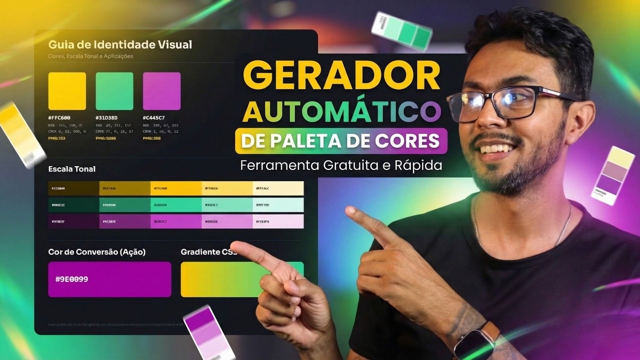 Como Criar PALETA DE CORES Profissional com Hexa + RGB + CMYK + PANTONE - (Ferramenta Grátis) 🎨