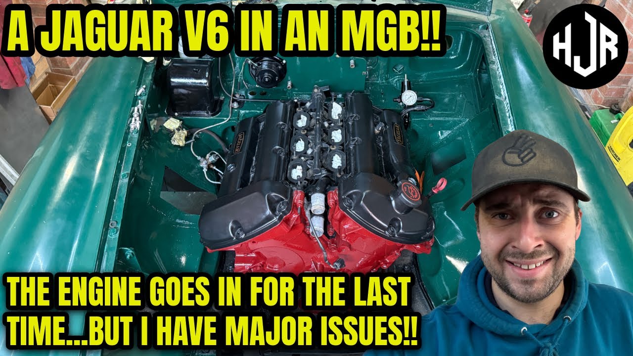 THE JAGUAR V6 ENGINE GOES INTO THE MGB FOR THE FINAL TIME… BUT IT WASN’T EASY!!