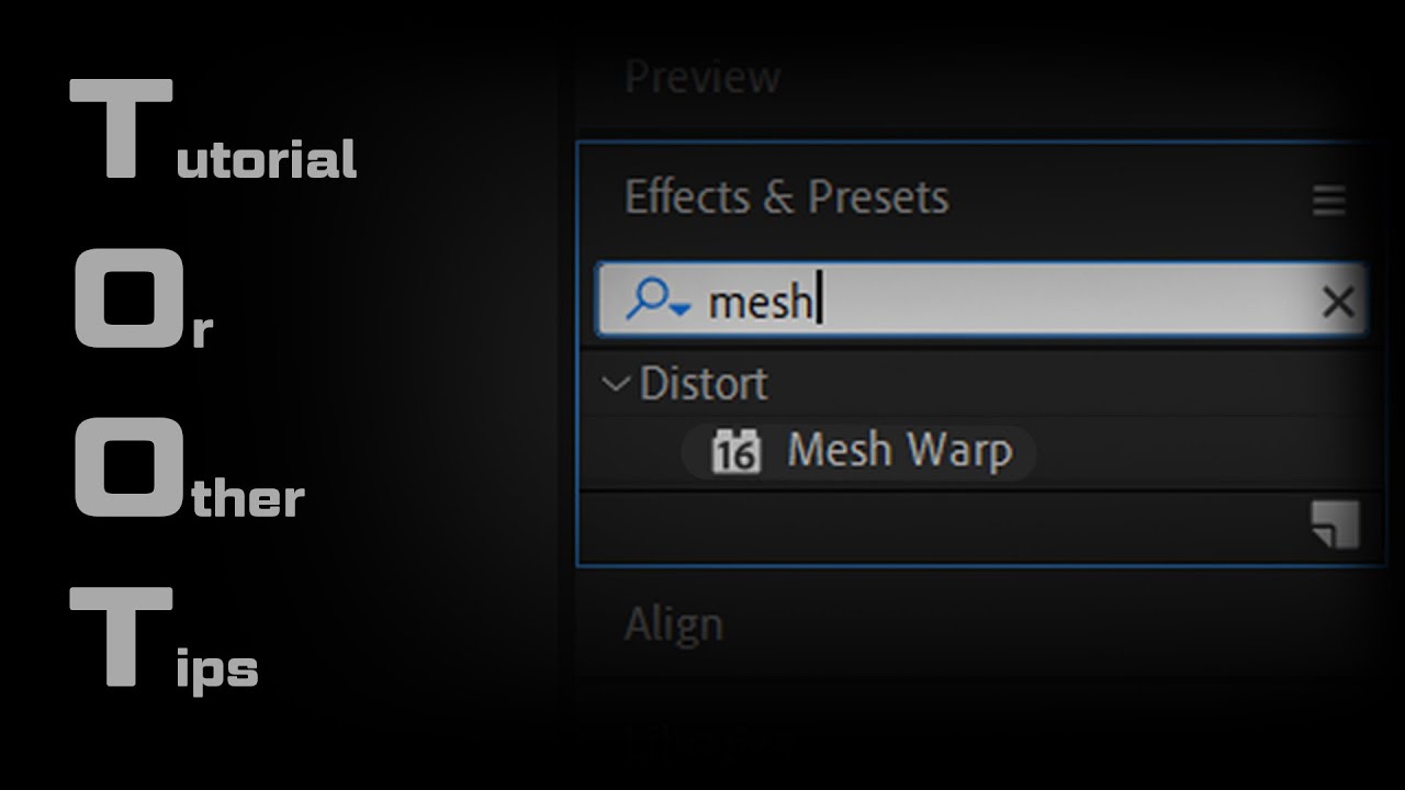 TOOT: AfterEffects MeshWarp