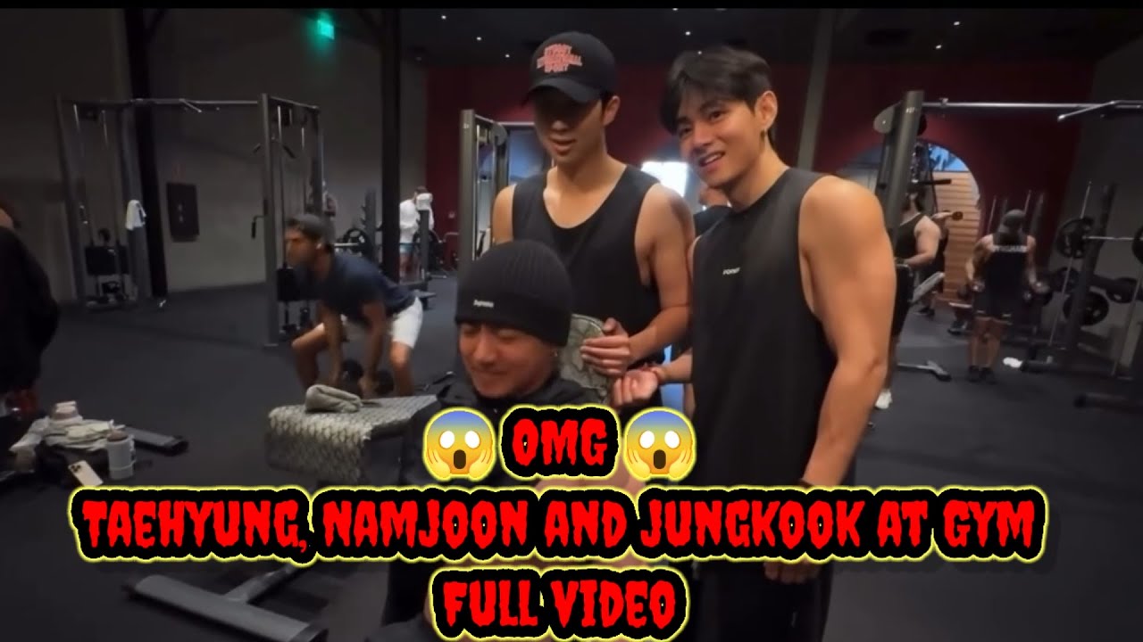 BTS Taehyung, Namjoon and jungkook at gym full video 