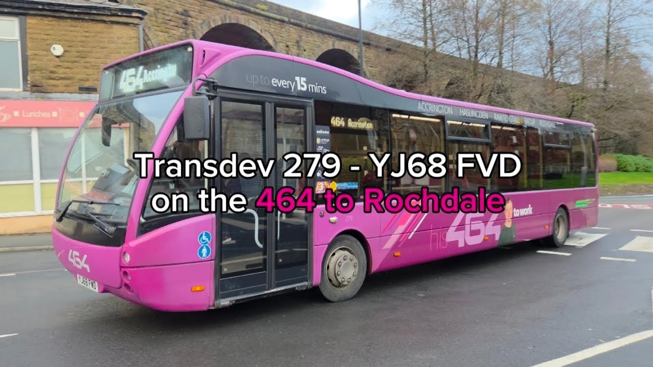 Transdev 279 - YJ68 FVD on the 464 to Rochdale