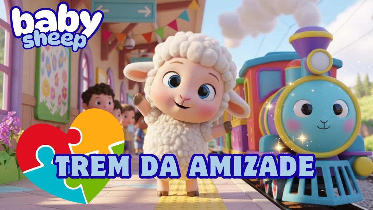 O Trenzinho da Amizade 🚂🐑 | Baby Sheep Aprende a Amar e Respeitar