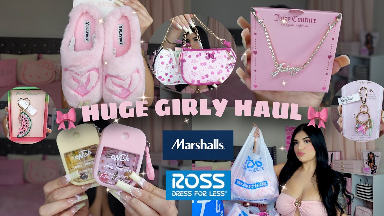 HUGE GIRLY COLLECTIVE HAUL 🎀 | MARSHALLS , ROSS , BURLINGTON , FIVE BELOW ✨ So many cute things! 