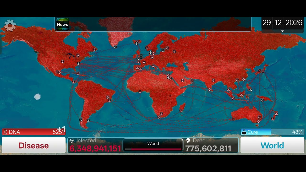 Dan 9 (Virus) | Difficulty- Mega Brutal | God Mode | Plague Inc.
