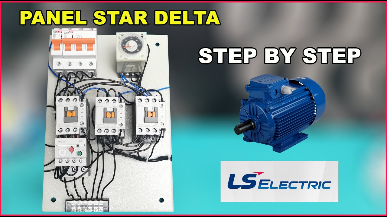 CARA MERAKIT PANEL STAR DELTA - KONTAKTOR LS ELECTRIC