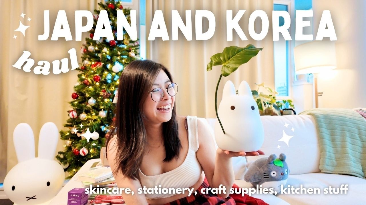 everything i bought in japan and korea 🎨 art supplies, stationery, skin care, ghibli merch