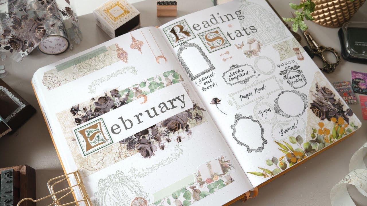 February Reading Journal Spreads + What I Read in January ✨📖📚