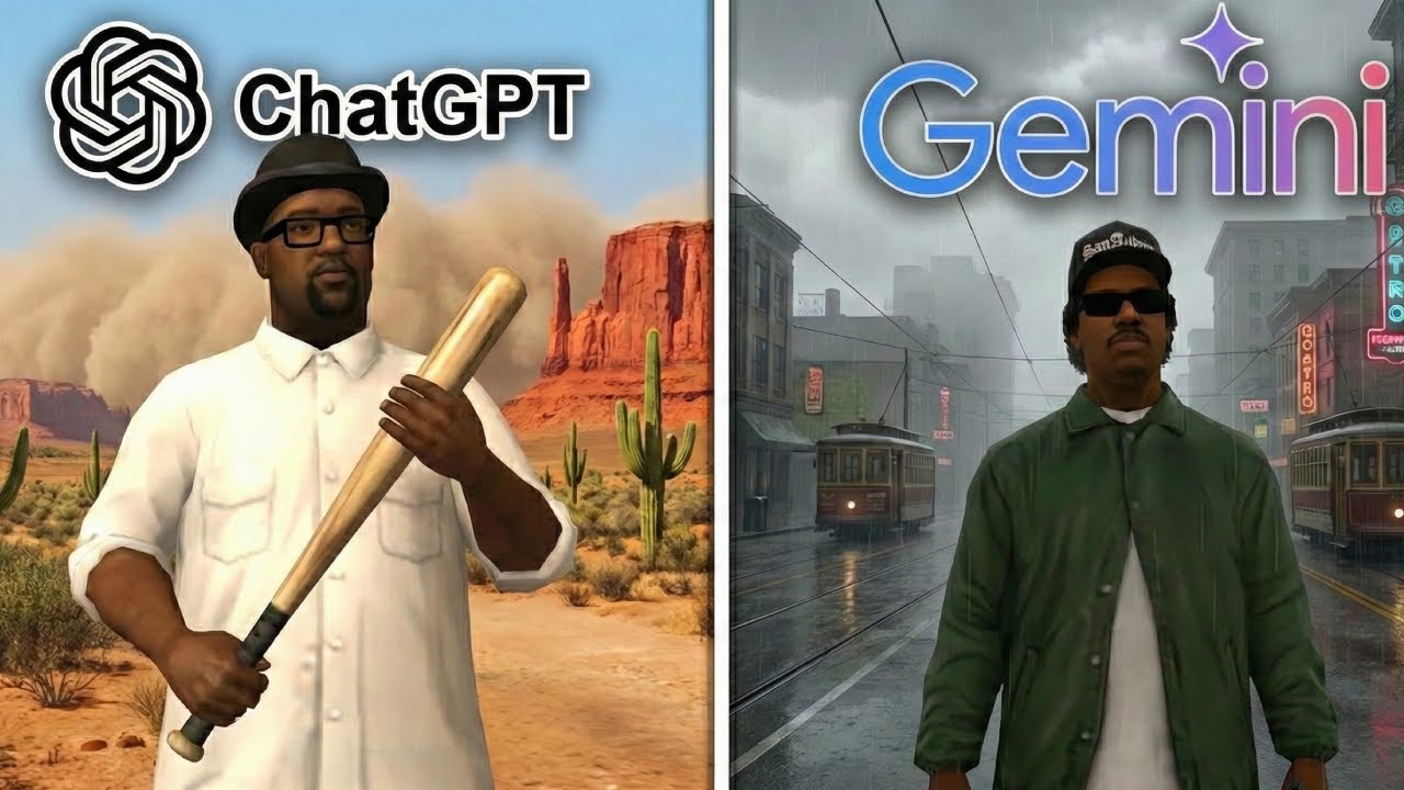 ChatGPT vs GEMINI Criando GTA SA do ZERO!