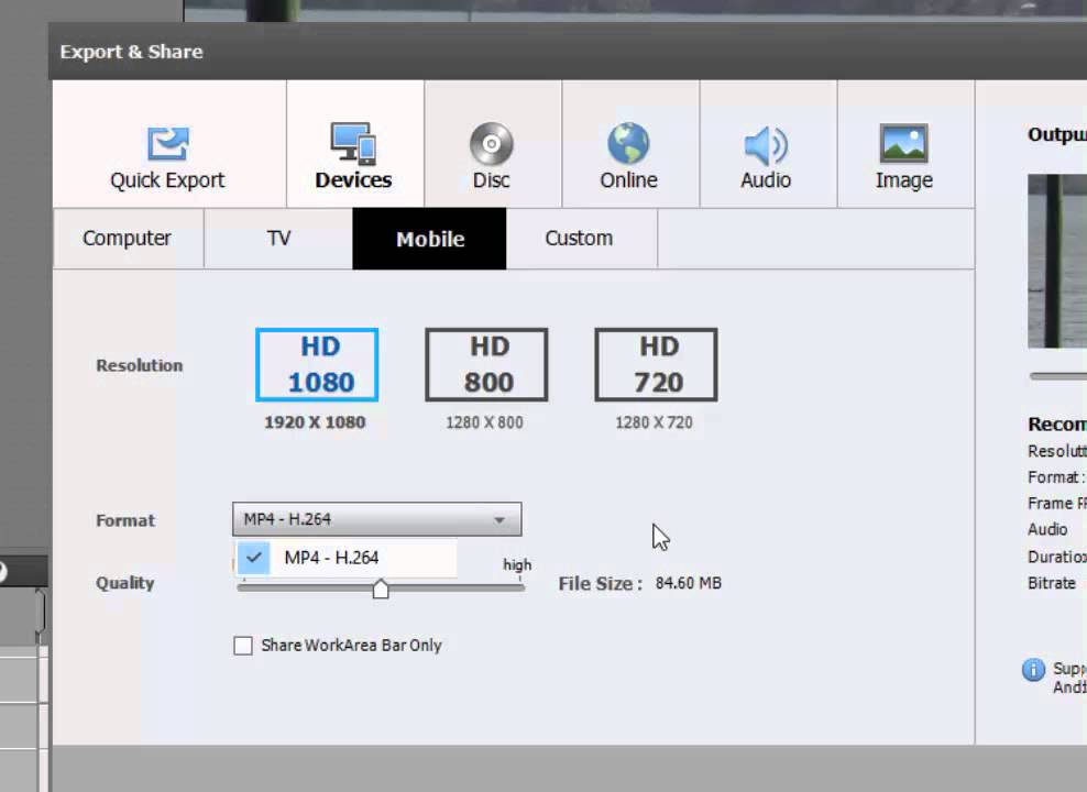 Export & Share in Premiere Elements 14