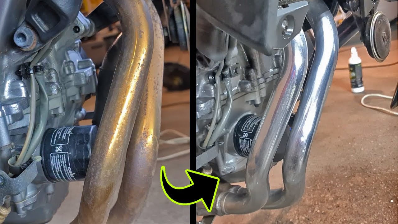 COMO PULIR los colectores de tu MOTO en 5 MINUTOS🏍