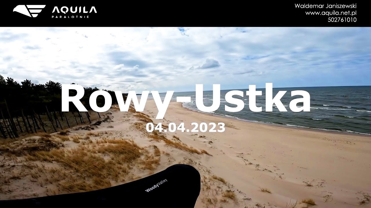 Rowy-Ustka 04.04.2023 r. na paralotni.