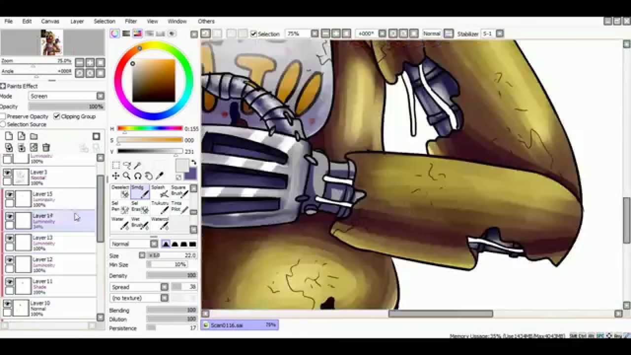 [SpeedPaint] Nightmare Chica (remake) (Five Nights at Freddy's 4)