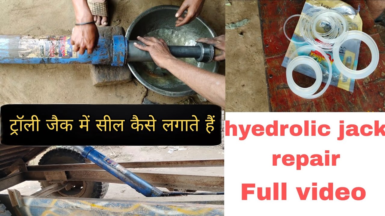 Tractor trolley pressure jack fitting || hydraulic jack seel kit replacement || Full Video