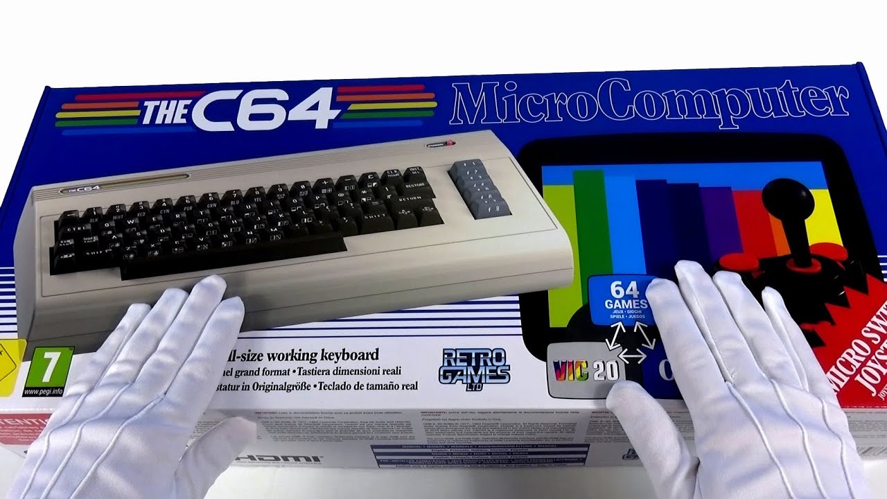The new C64 Maxi Full Size ASMR Unboxing No Talking Commodore 64 Gameplay Winter Games Boulder Dash