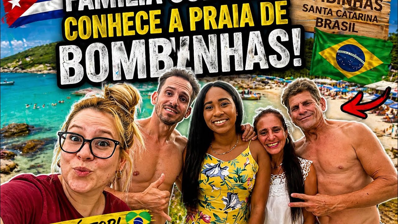 FAMÍLIA CUBANA conhece BOMBINHAS pela primeira vez.IMPRESSIONANTE