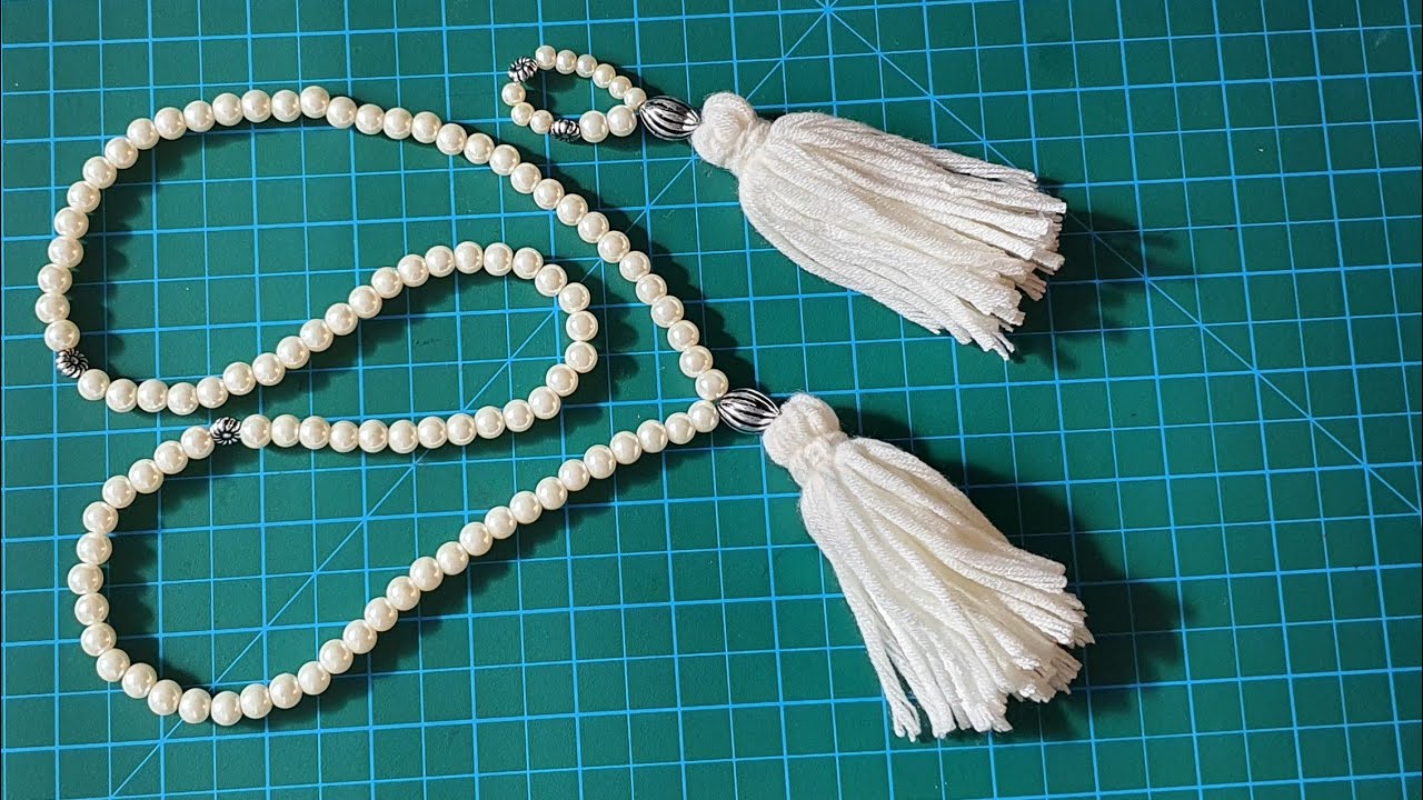how to make tasbih or misbahعمل مسبحة او سبحة /تسبيح/مسباح