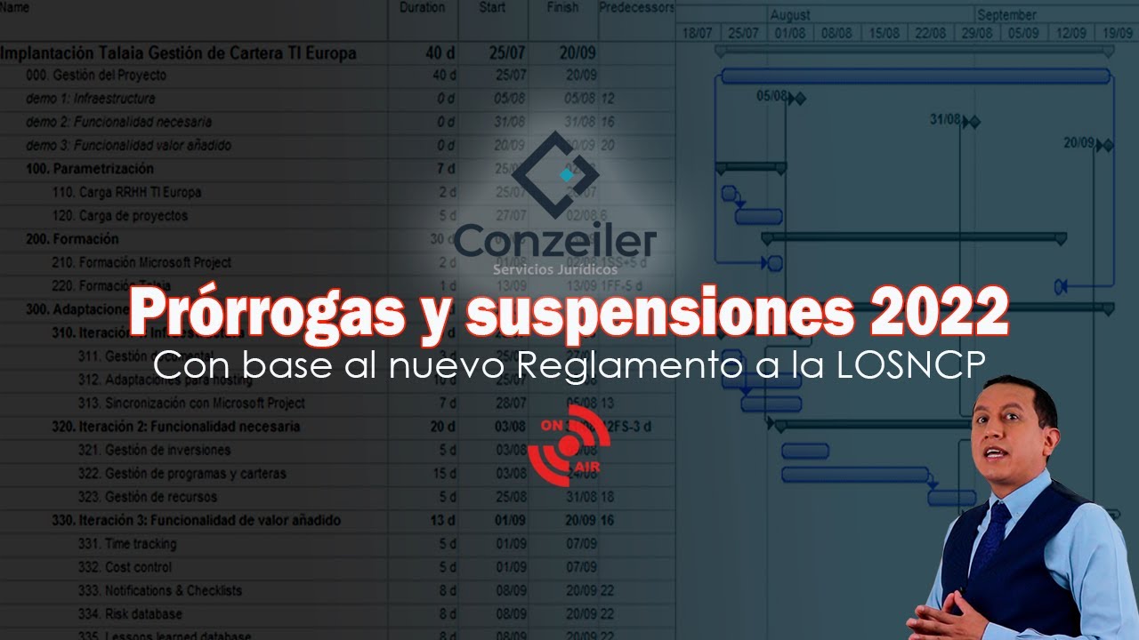 En directo: Prórrrogas y suspensiones de plazo 2022 (nuevo Reglamento).