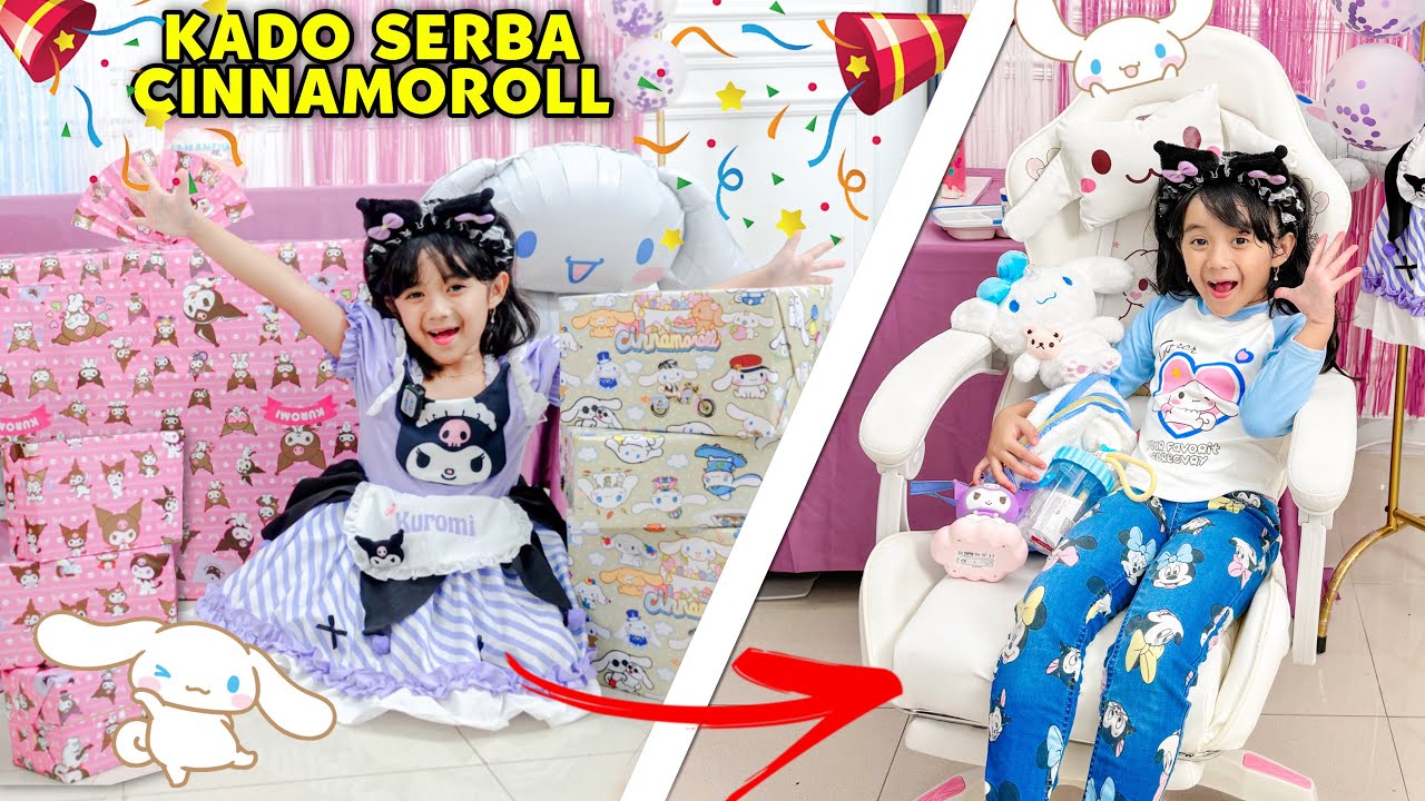 SAMANTHA BUKA KADO ULANG TAHUN KE 7 ISI CINNAMOROLL & KUROMI SEMUANYA ?! 😱