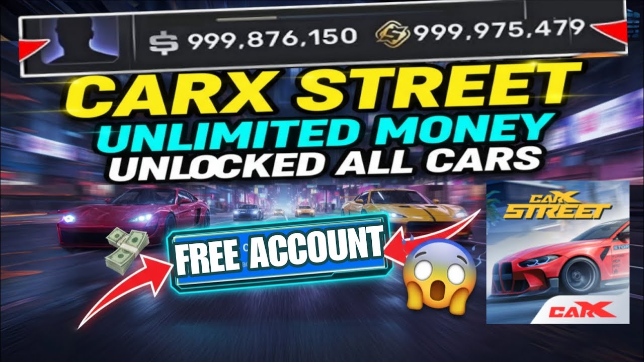 CarX Street | Unlimited Money & Free Account Giveaway 