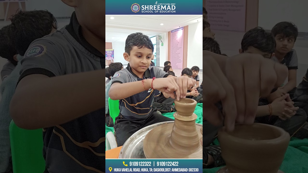 Pottery & Clay Activity | Creative Learning at Shreemad School | Best CBSE School in Ahmedabad