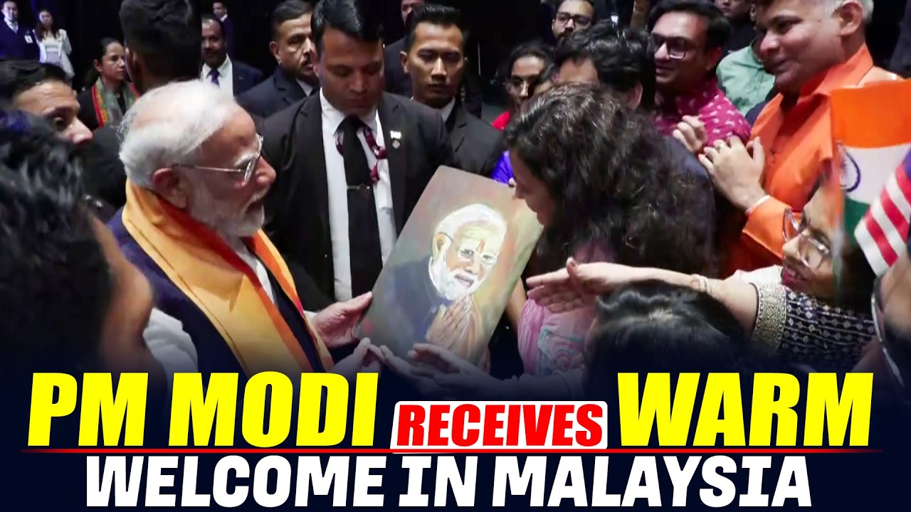 PM Modi receives a warm welcome from the Indian community in Kuala Lumpur, Malaysia