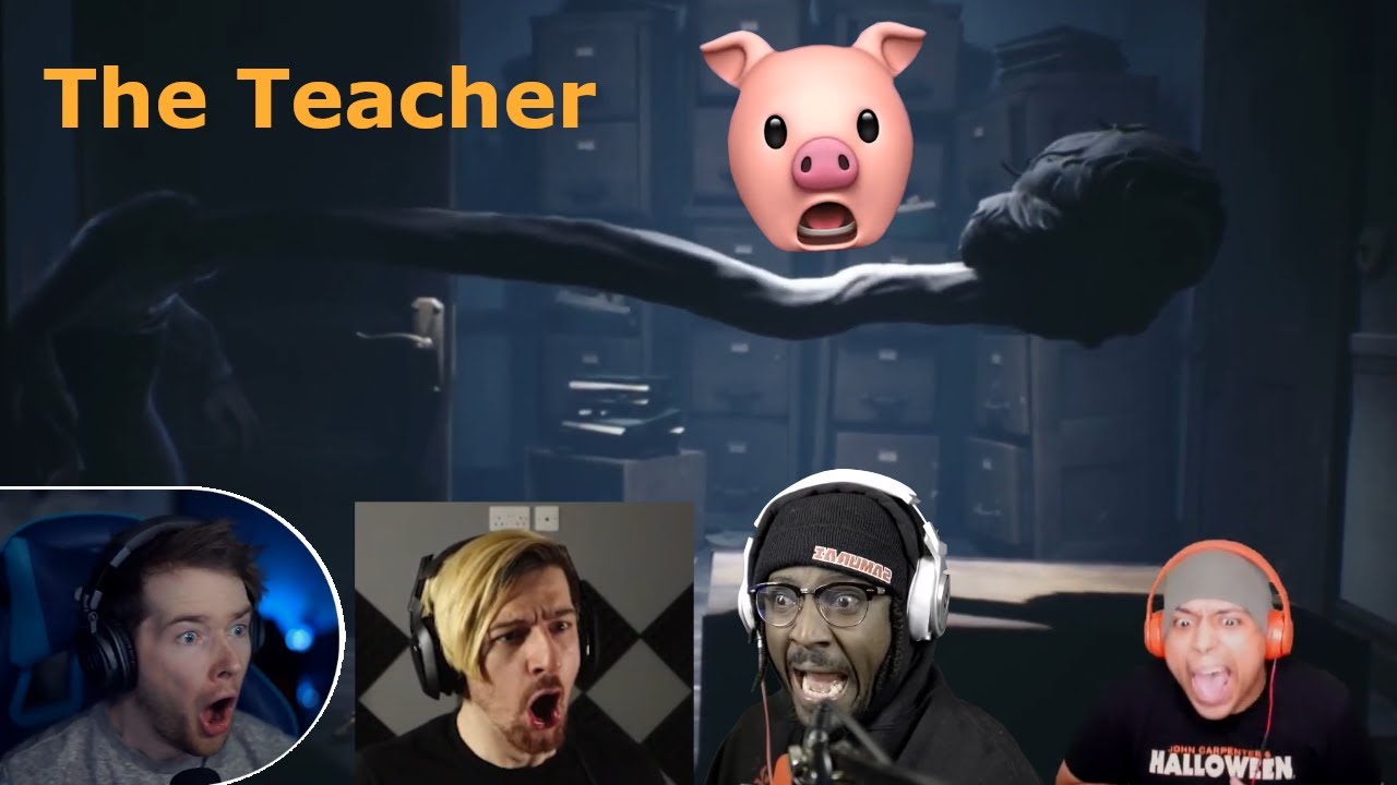 Gamers react to The Teacher in Little Nightmares 2.