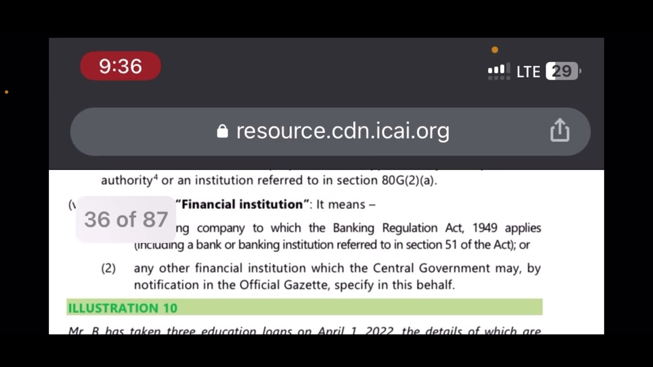 Deduction U/s 80E of Income Tax