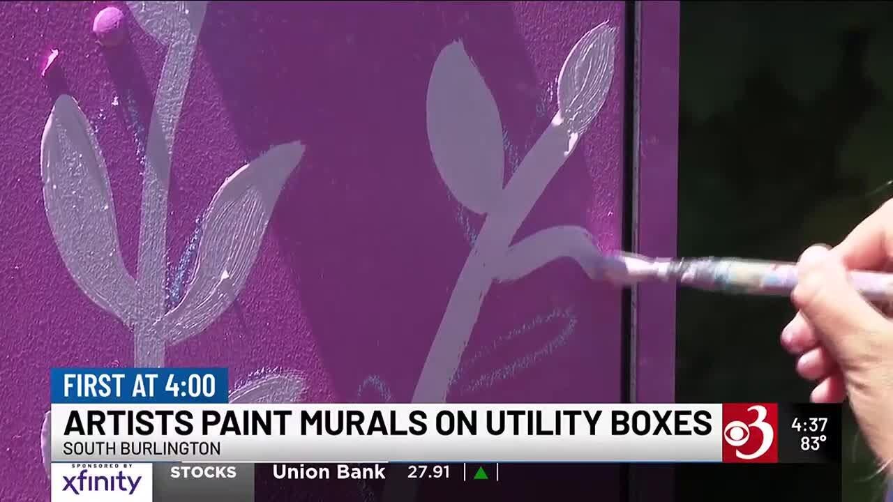 South Burlington utility box paintings add splash of color